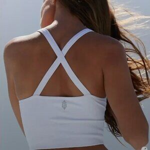 Free People Good Karma Crop Tank White